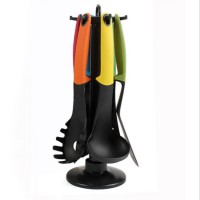 food grade 6pcs colorful nylon kitchen utensil with stand