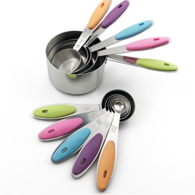 10 pieces stainless steel adjustable kitchen measuring cups measuring spoon measuring cups and spoons set