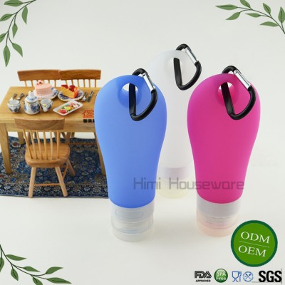 HIMI Silicone Cosmetics Set of 3 Silicone Travel Bottle Set Dispenser Bottle For Travel