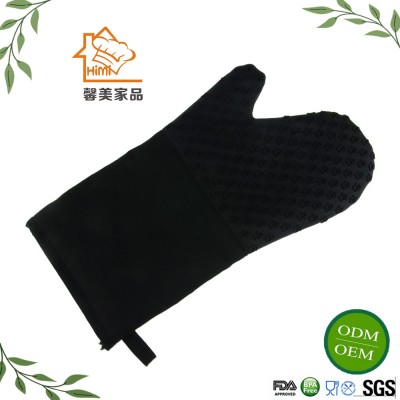 HIMI FDA Silicone Oven Mitts Heat Resistant Gloves Silicone Oven Mitt With Cotton Lining