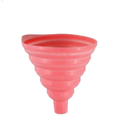 HIMI 100% Food Grade Silicone Funnels, Colorful Silicone Collapsible Funnel Foldable Funnel for Liquid Transfer