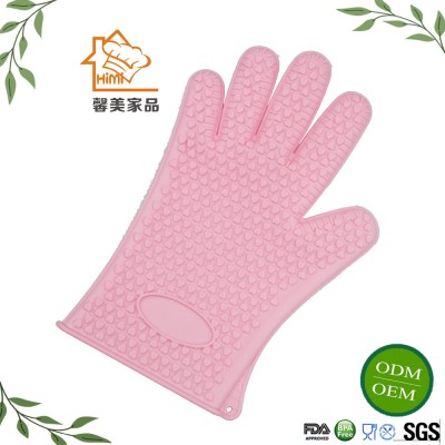 HIMI Food Grade Silicone Gloves/ Non-Stick Various Colors Silicone Oven Glove/Heat Resistant Silicone BBQ Oven Gloves