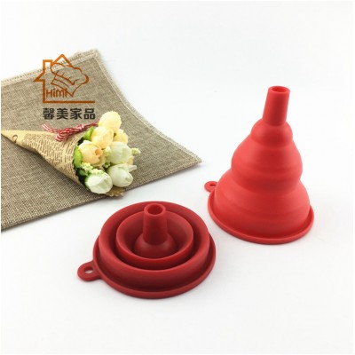 HIMI Food grade silicone separatory funnel collapsible funnel for Liquid Transfer