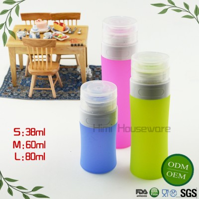 HIMI 38ml 60ml 80ml Silicone travel points bottling cosmetics shampoo bottles shower gel squeeze portable soft vial bottle