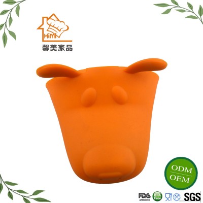 HIMI 2017 Hot Selling Silicone Cute Dog Oven Mitt Household Kitchen Silicone mini mittens