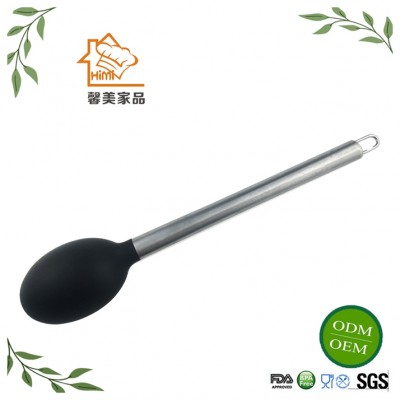 HIMI Good Quality Kitchen Cooking Tools Silicone Utensils Spoon with Stainless Steel handle