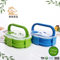 HIMI Portable Silicone Lunch Containers - No Bpa & China Made - Portion Control Containers