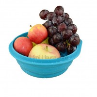 HIMI fruit salad cup container lunch box with lid for silicone foldable salad bowl set and collapsible