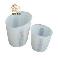 HIMI 250ml 500ml Baking Kitchen Silicone Measuring Cup With Double Scales Stir Pour Cupcake Flour