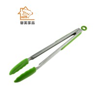 HIMI Kitchen Tongs Cooking Utensils Non-stick Utensil Set Silicone and Stainless Steel Tong